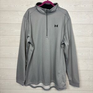 Under Armour Gray Half Zip Pullover Loose Fit Coldgear Gray Size 3XL